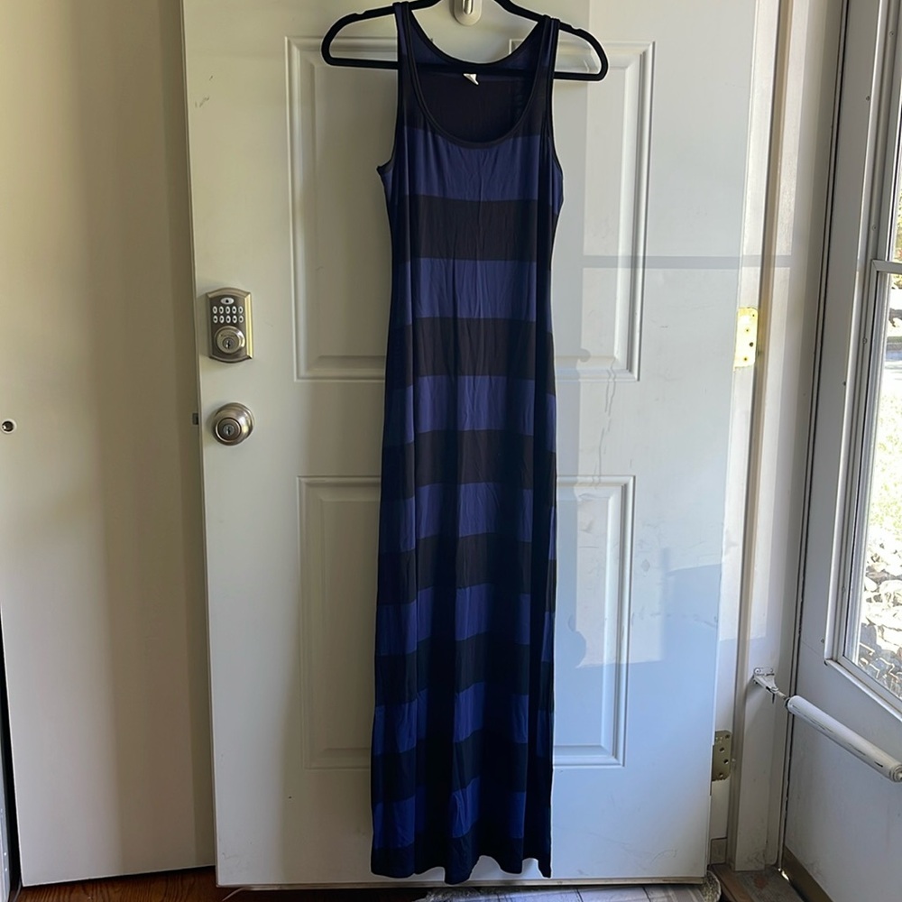 Old Navy stripe maxi dress, small.